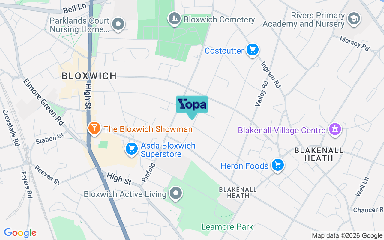 Map showing the location of WS3 3ED