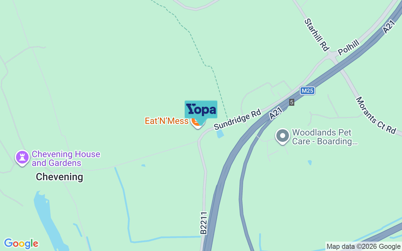 Map showing the location of TN14 6HB