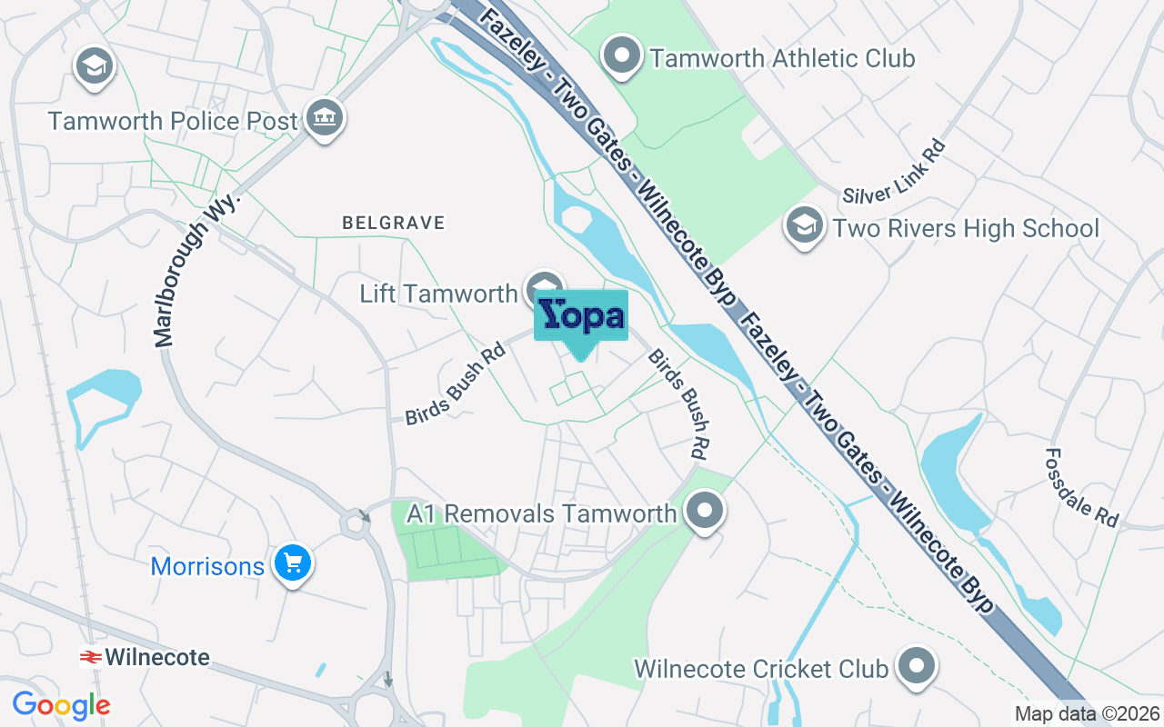Map showing the location of B77 2ND