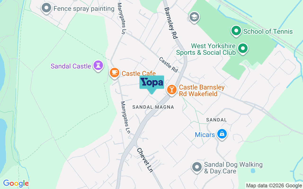 Map showing the location of WF2 6AU