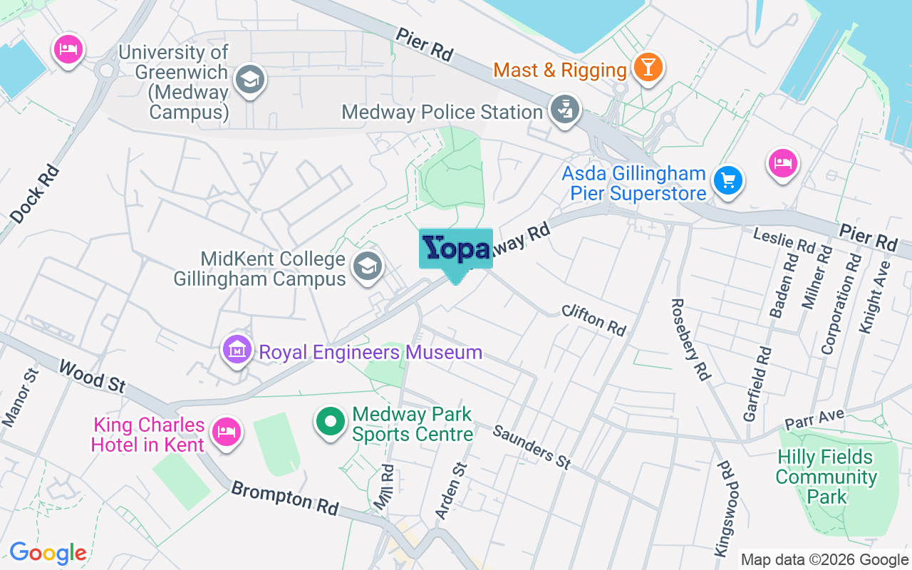 Map showing the location of ME7 1NH