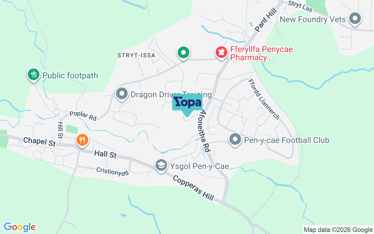 Map showing the location of LL14 2PJ