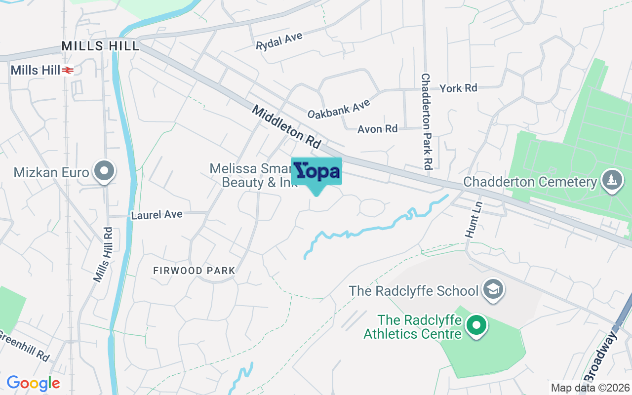 Map showing the location of OL9 9UY