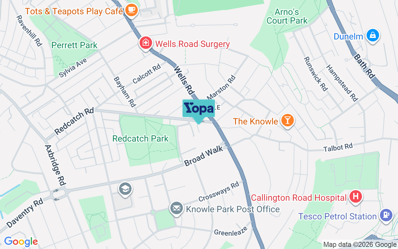 Map showing the location of BS4 2EP