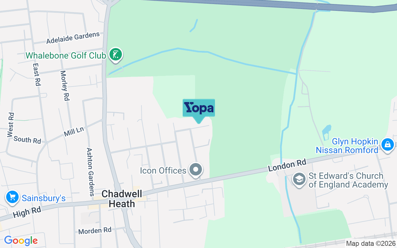 Map showing the location of RM6 6BE