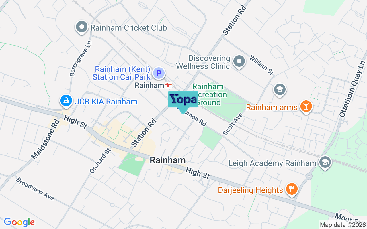 Map showing the location of ME8 8EA