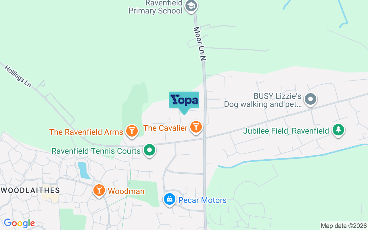 Map showing the location of S65 4NY