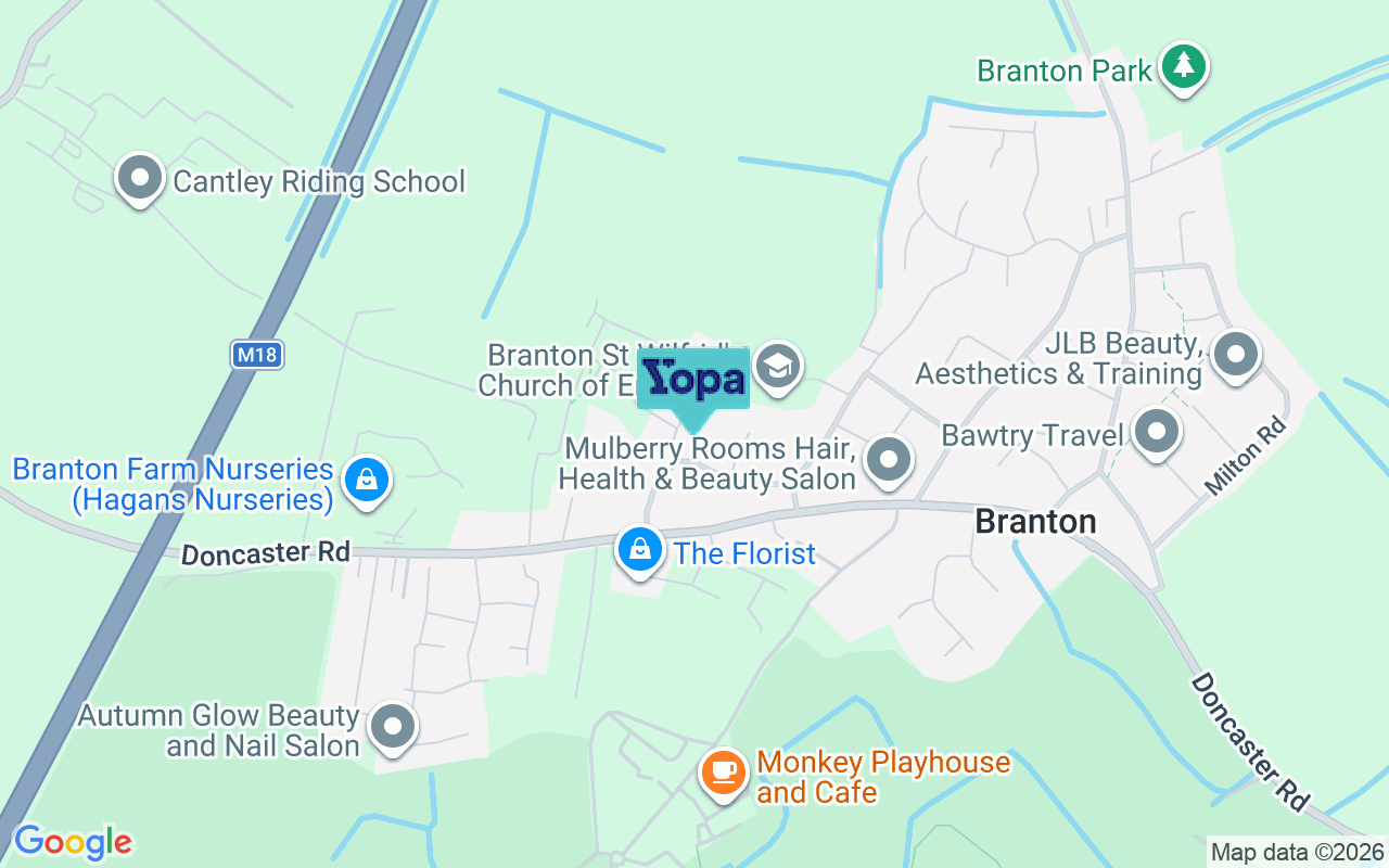 Map showing the location of DN3 3LX