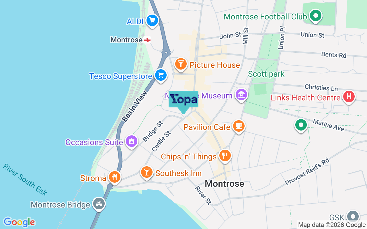 Map showing the location of DD10 8AL
