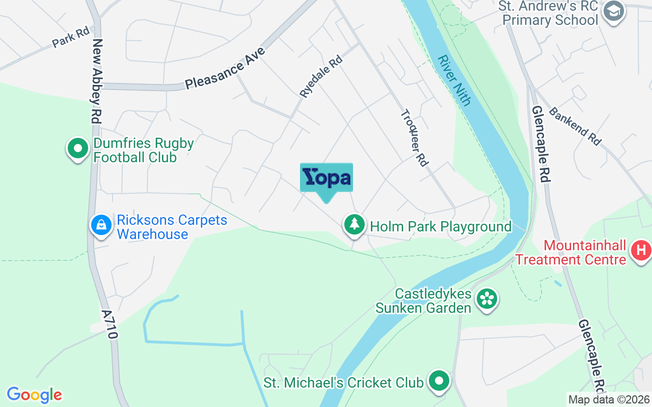 Map showing the location of DG2 7HN