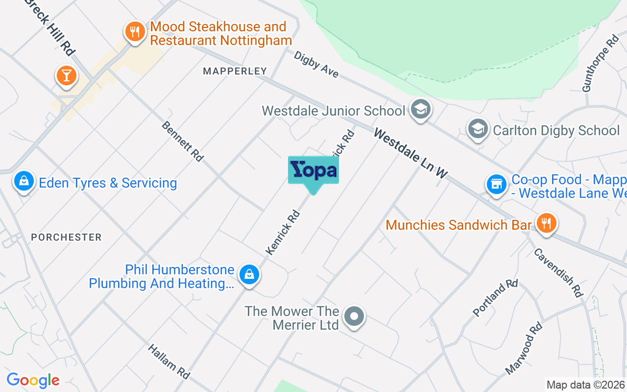 Map showing the location of NG3 6EX