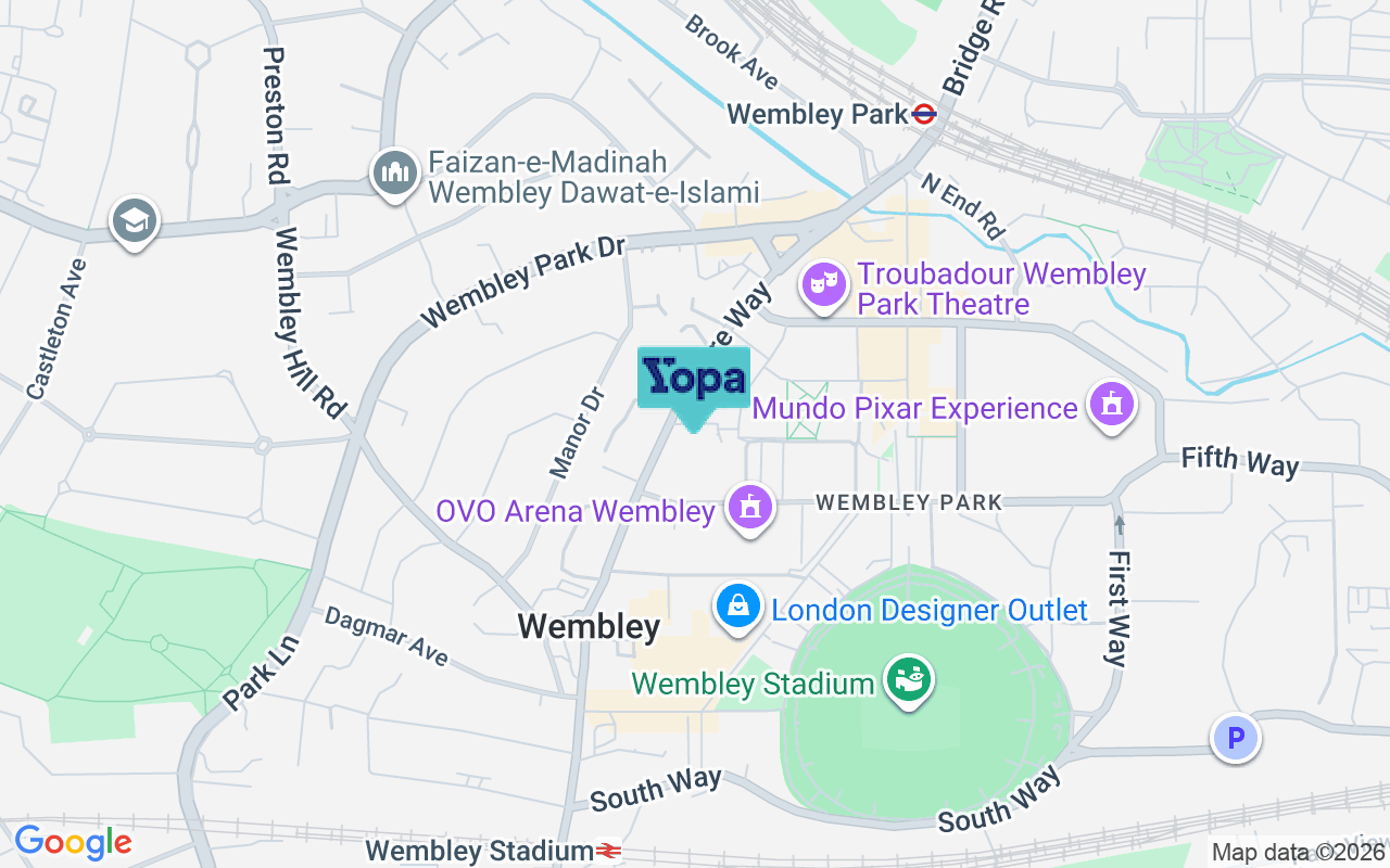 Map showing the location of HA9 0GH