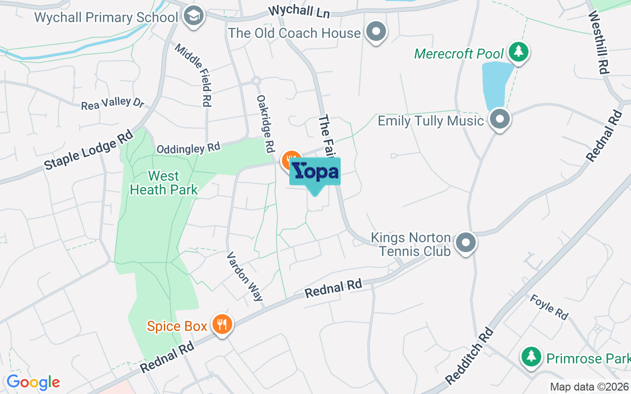Map showing the location of B38 8XQ