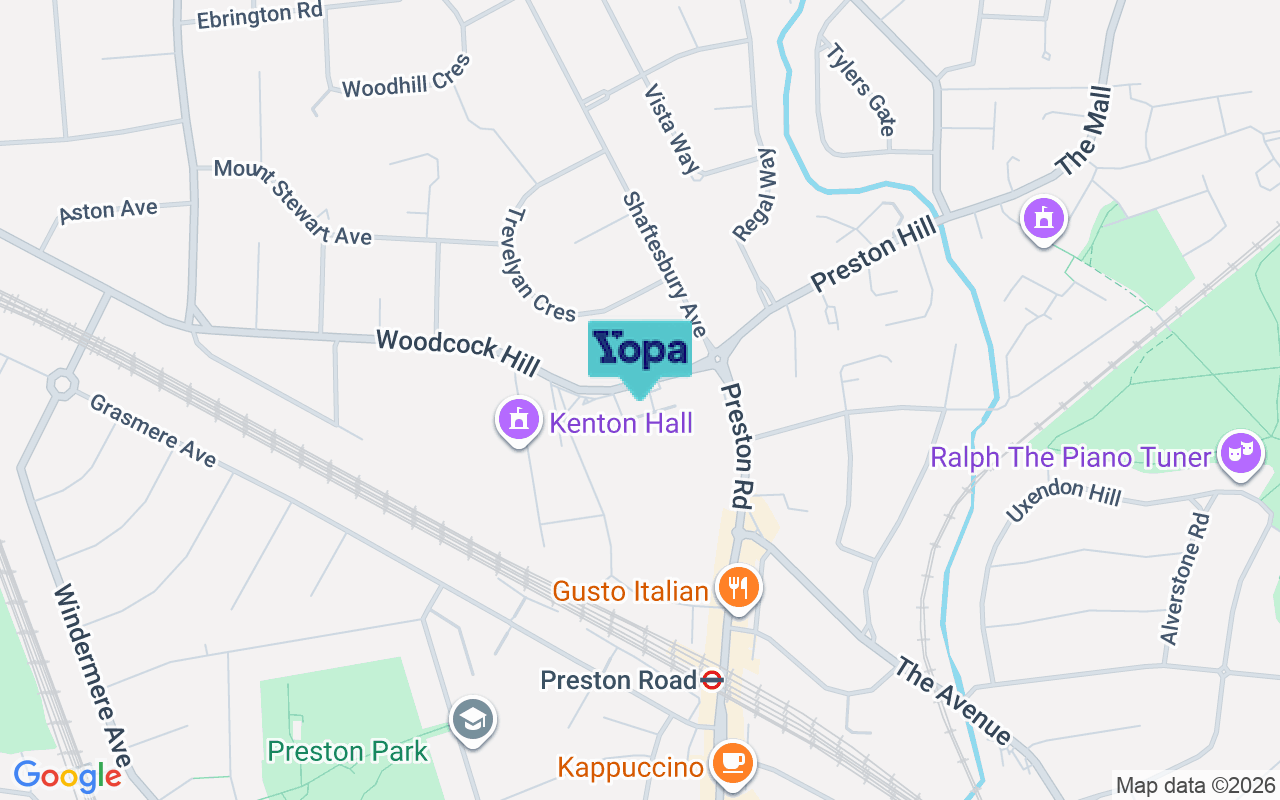 Map showing the location of HA3 0PP