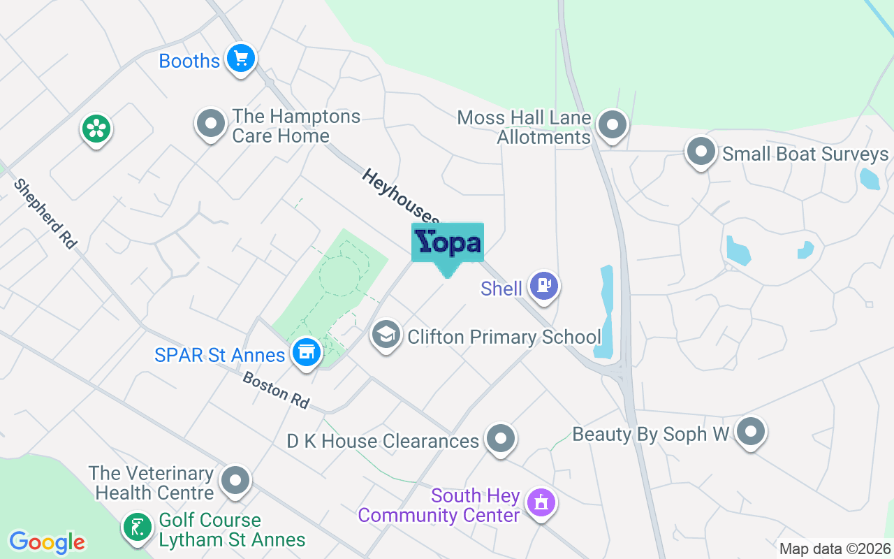 Map showing the location of FY8 3RB