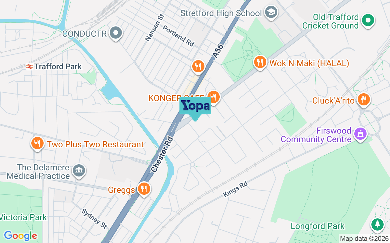 Map showing the location of M32 0FY