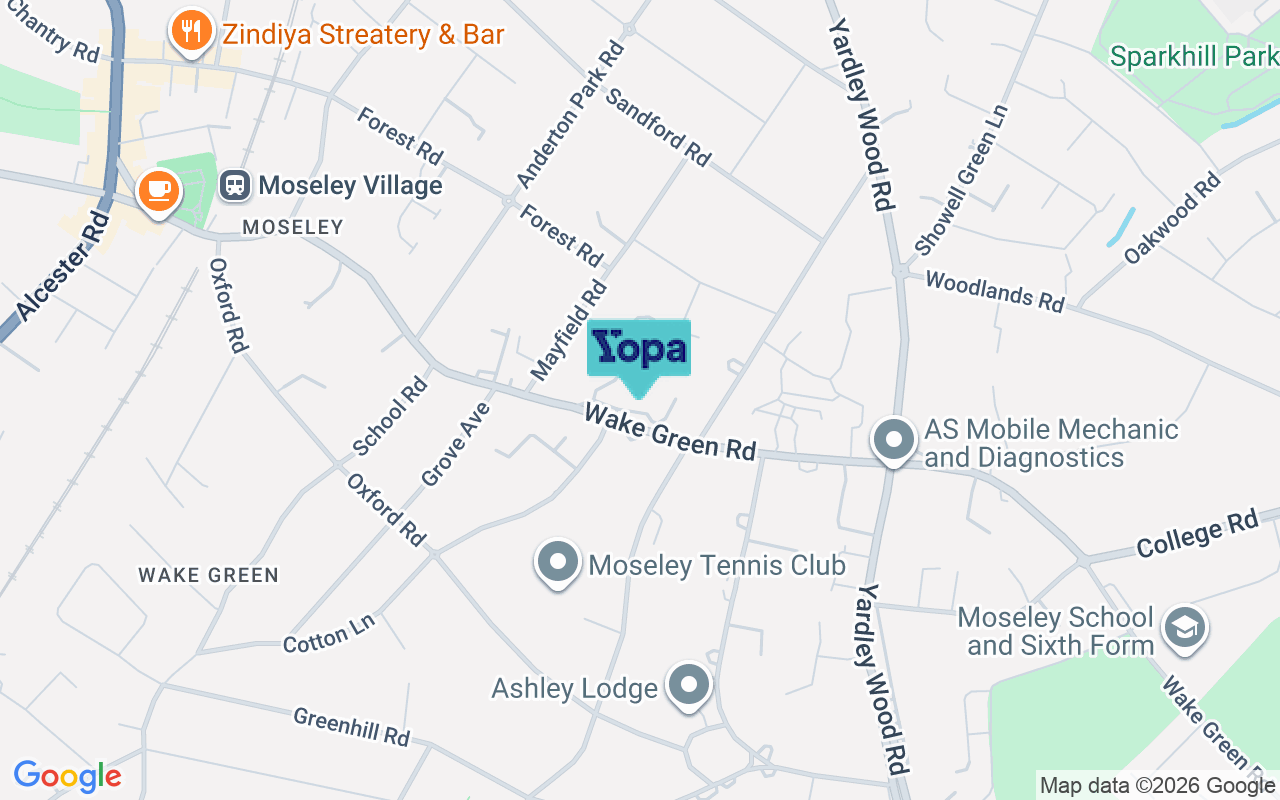 Map showing the location of B13 9HW