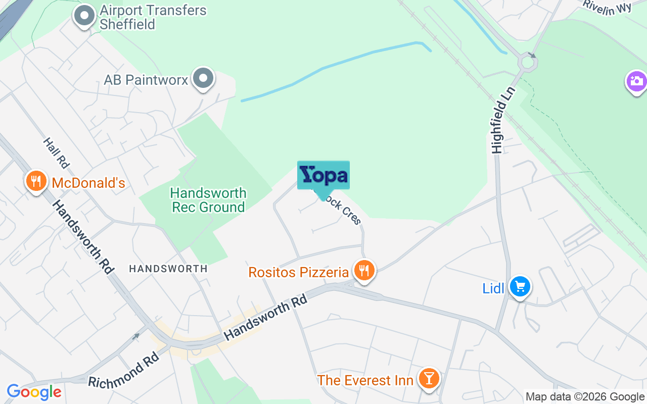 Map showing the location of S13 9BD