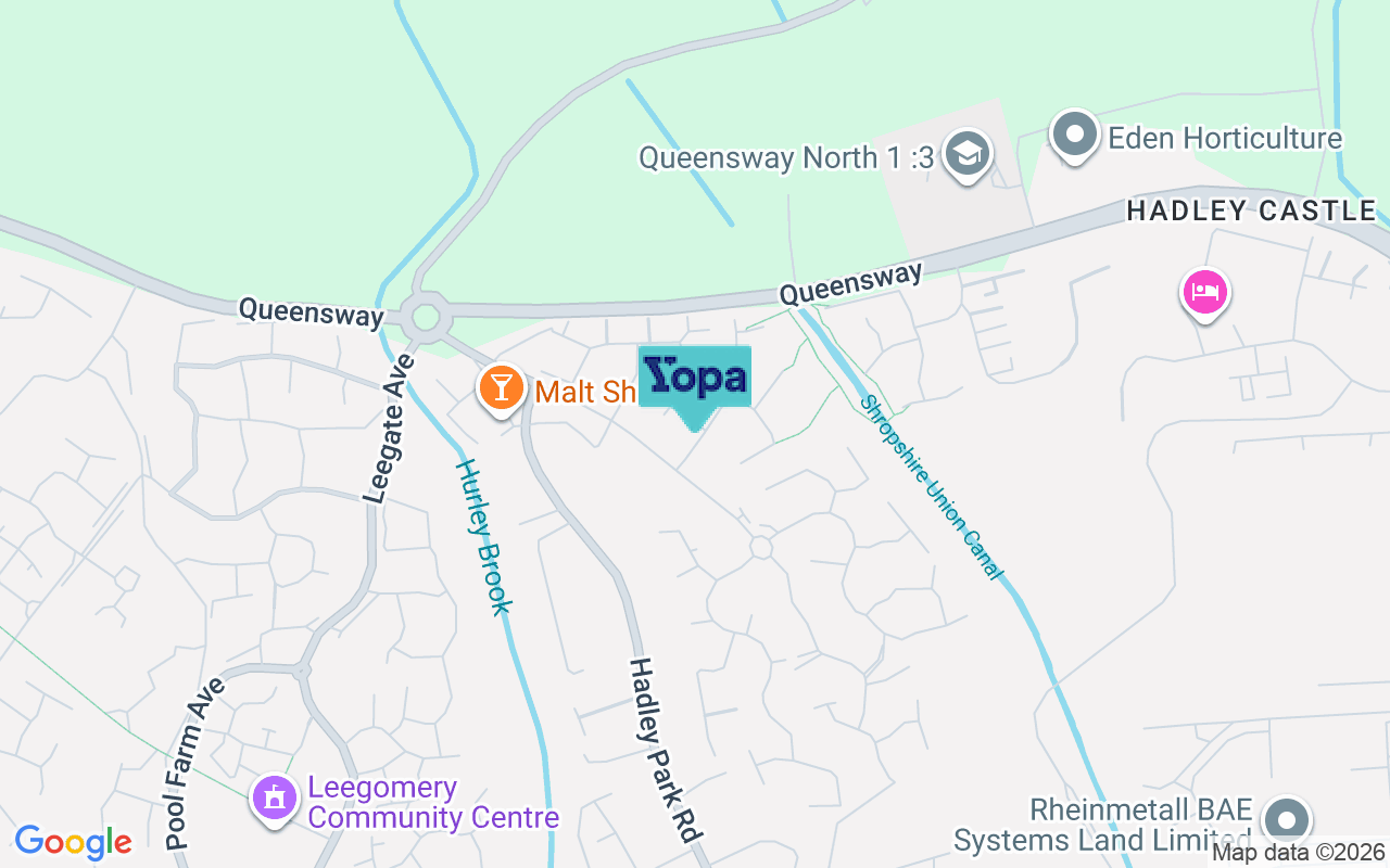 Map showing the location of TF1 6PB