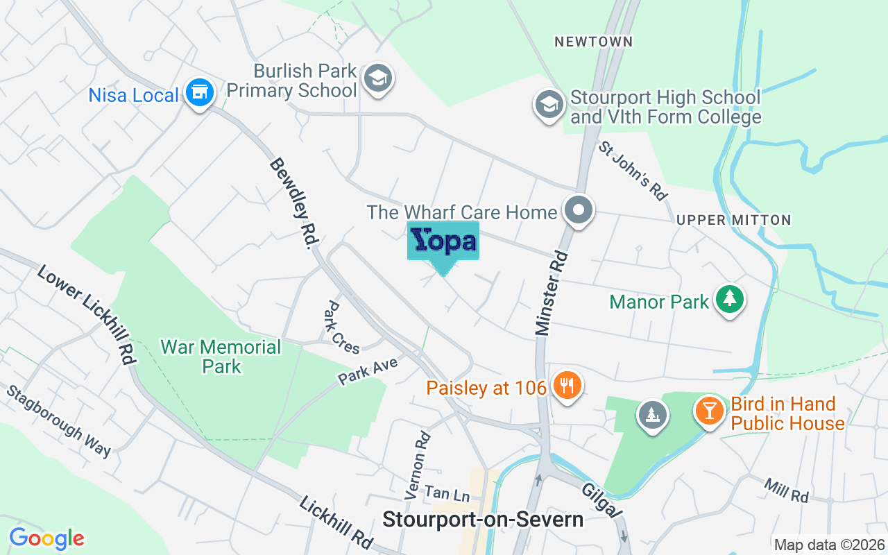 Map showing the location of DY13 8AG