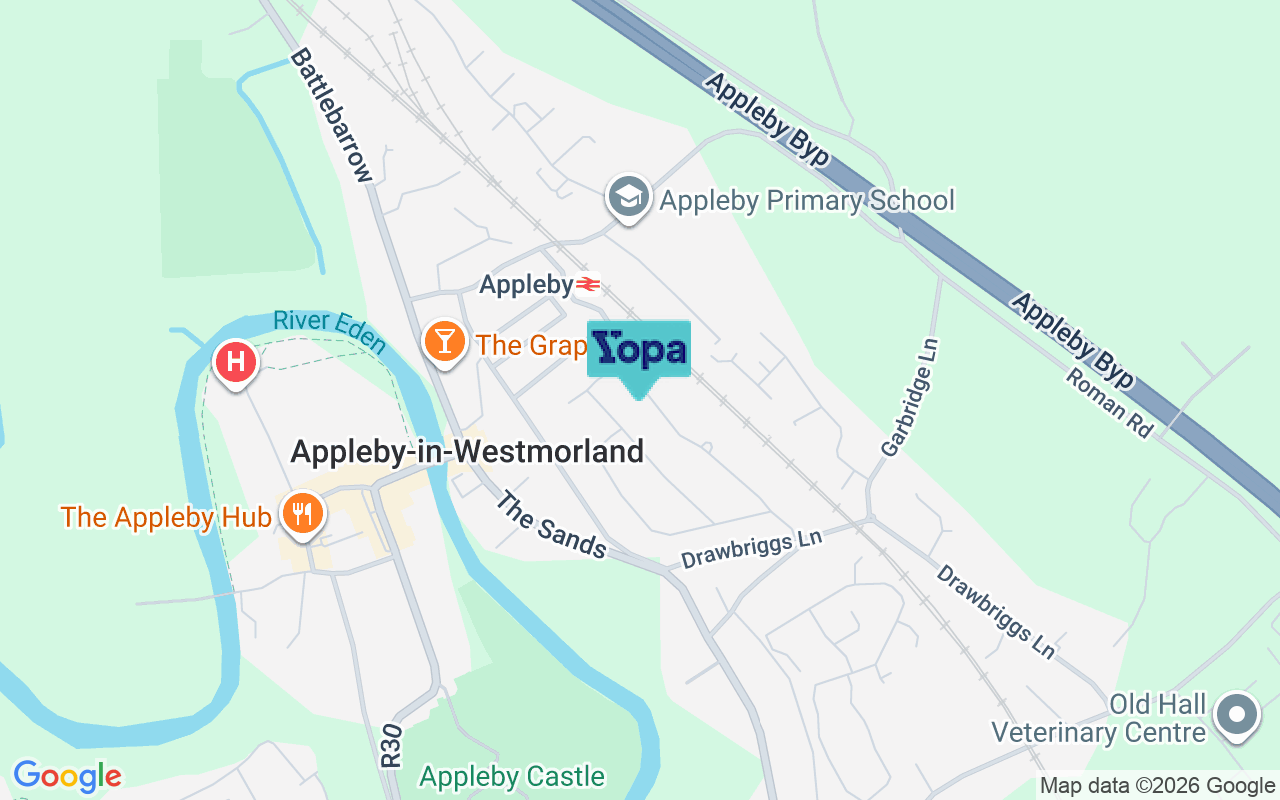 Map showing the location of CA16 6JA