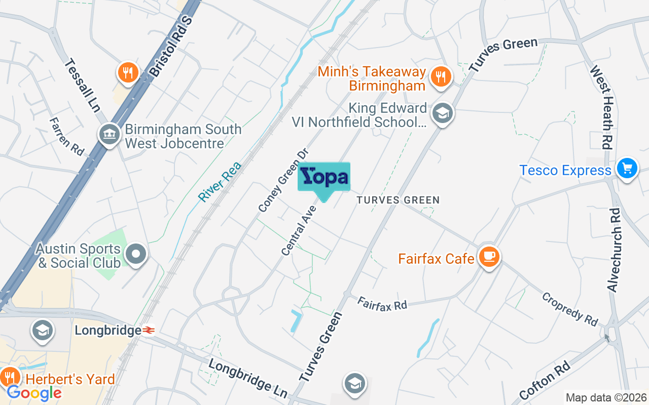 Map showing the location of B31 4JB