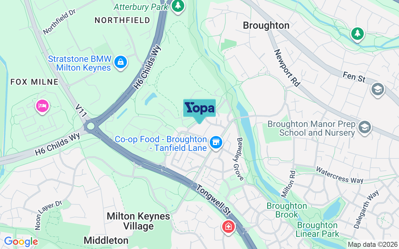 Map showing the location of MK10 9NG