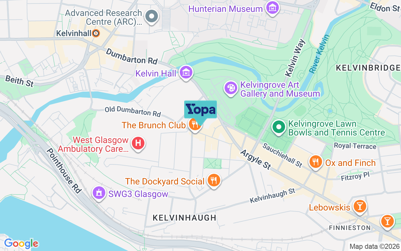 Map showing the location of G3 8AQ