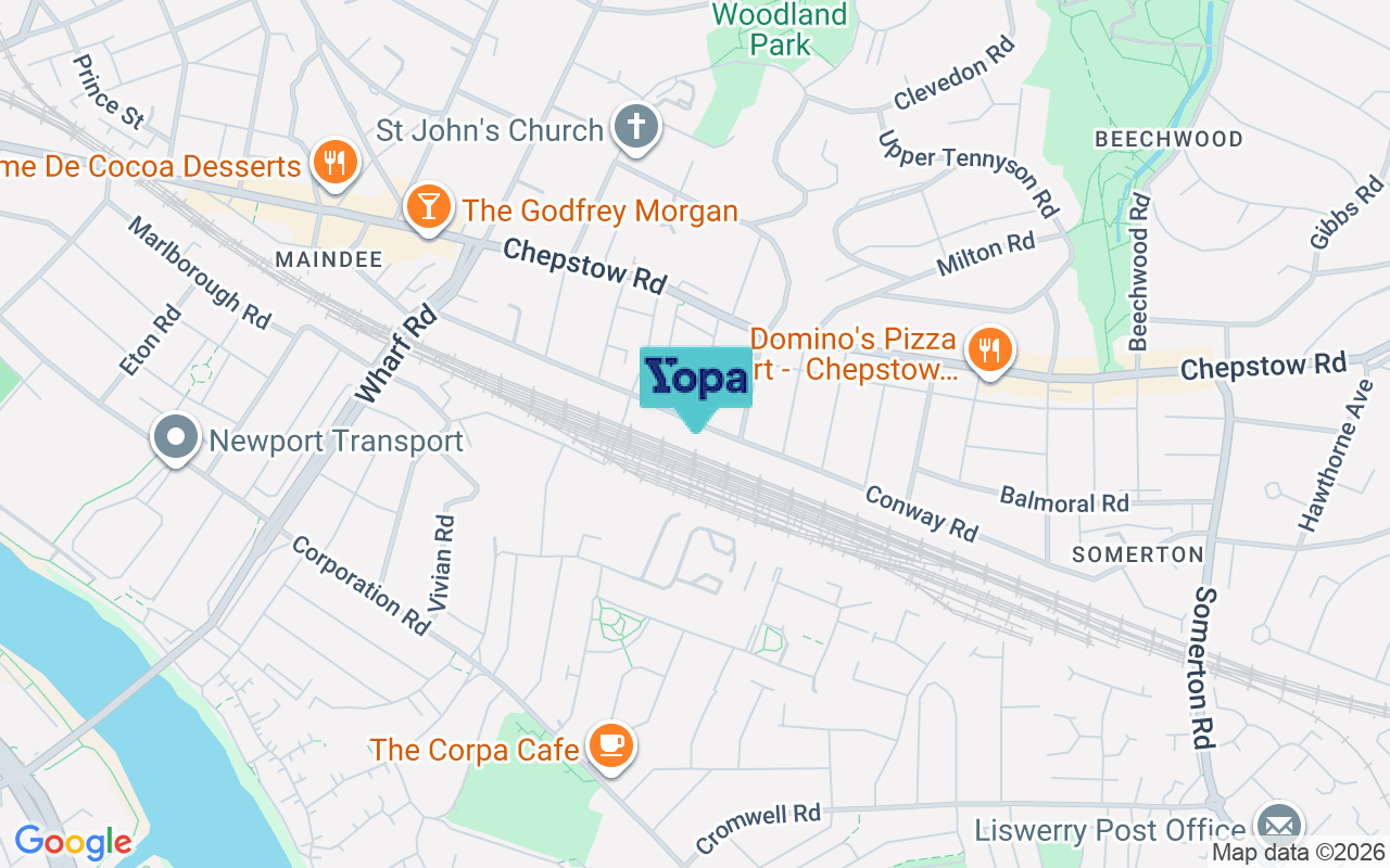 Map showing the location of NP19 8PA
