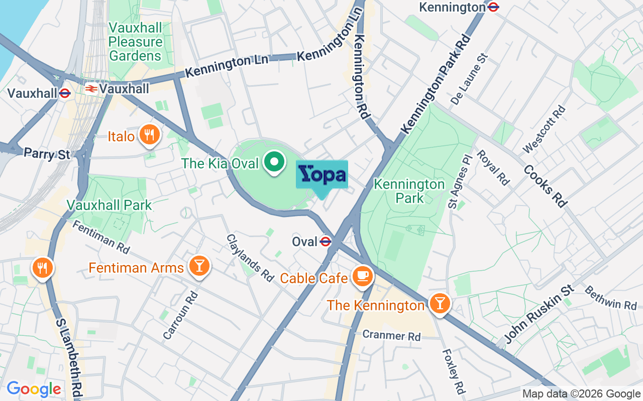 Map showing the location of SE11 5TA
