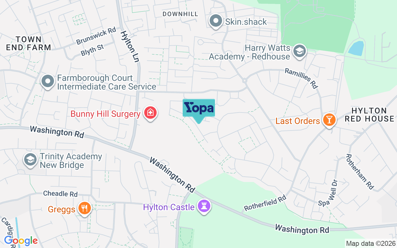 Map showing the location of SR5 5EG
