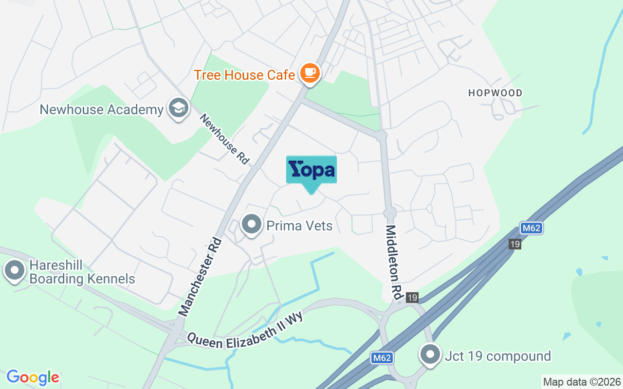 Map showing the location of OL10 2LR