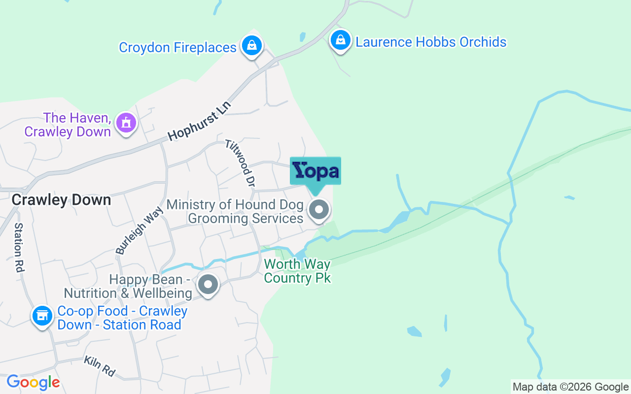 Map showing the location of RH10 4XU