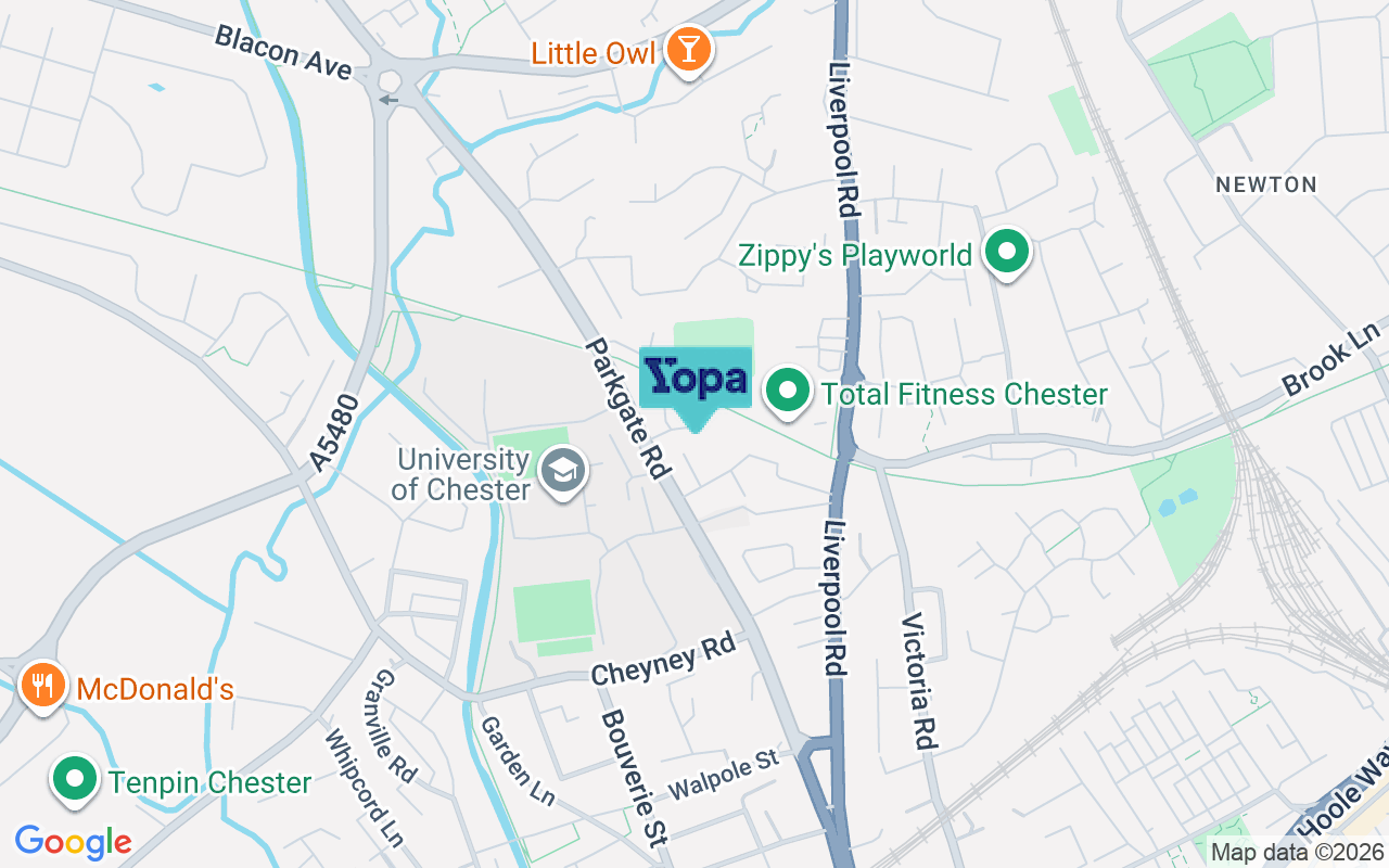 Map showing the location of CH1 4AS