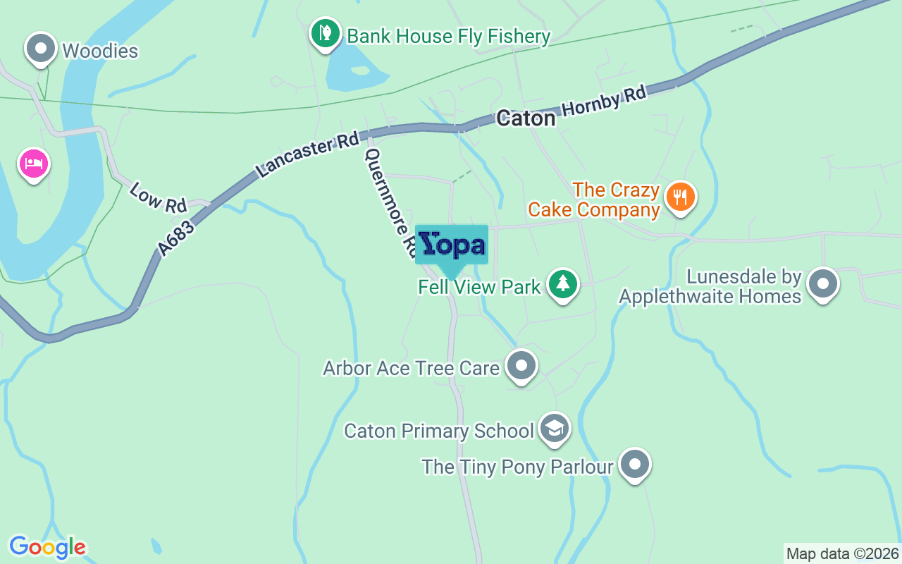 Map showing the location of LA2 9QB
