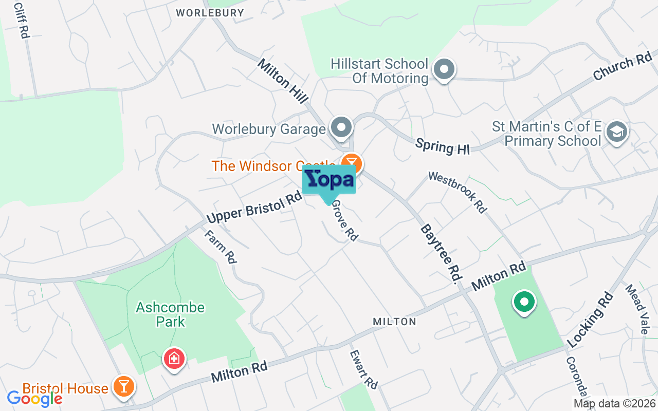 Map showing the location of BS22 8HF