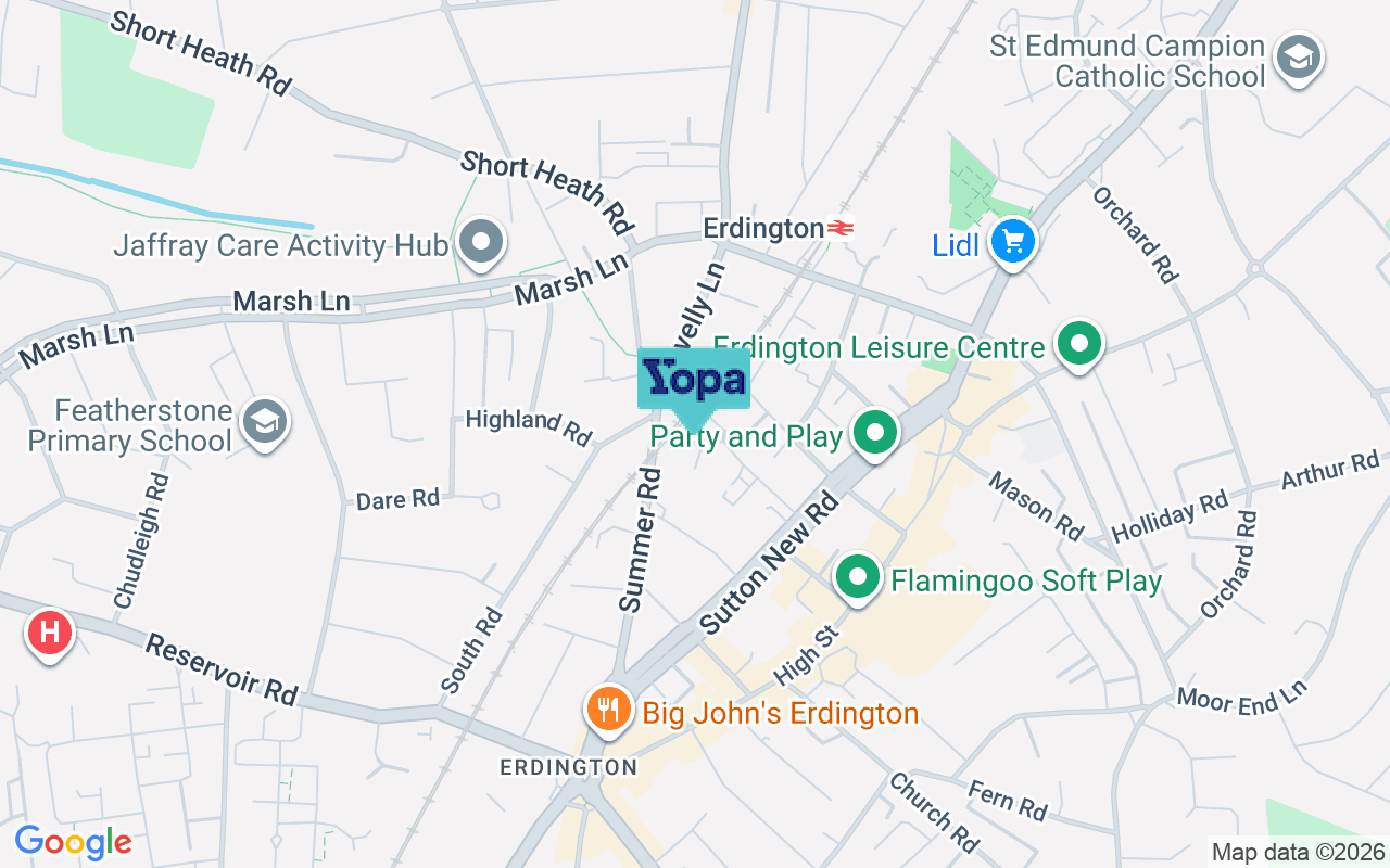 Map showing the location of B23 6QQ