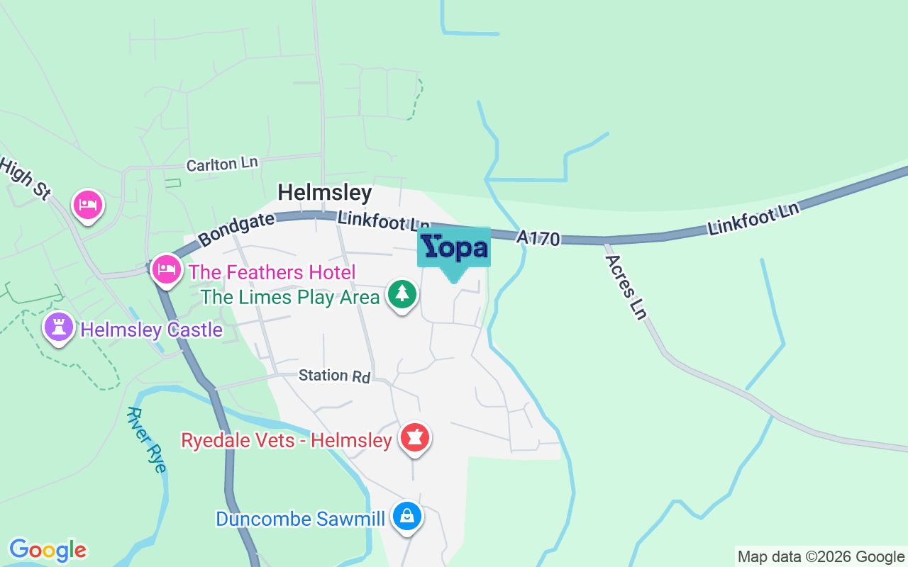 Map showing the location of YO62 5DU