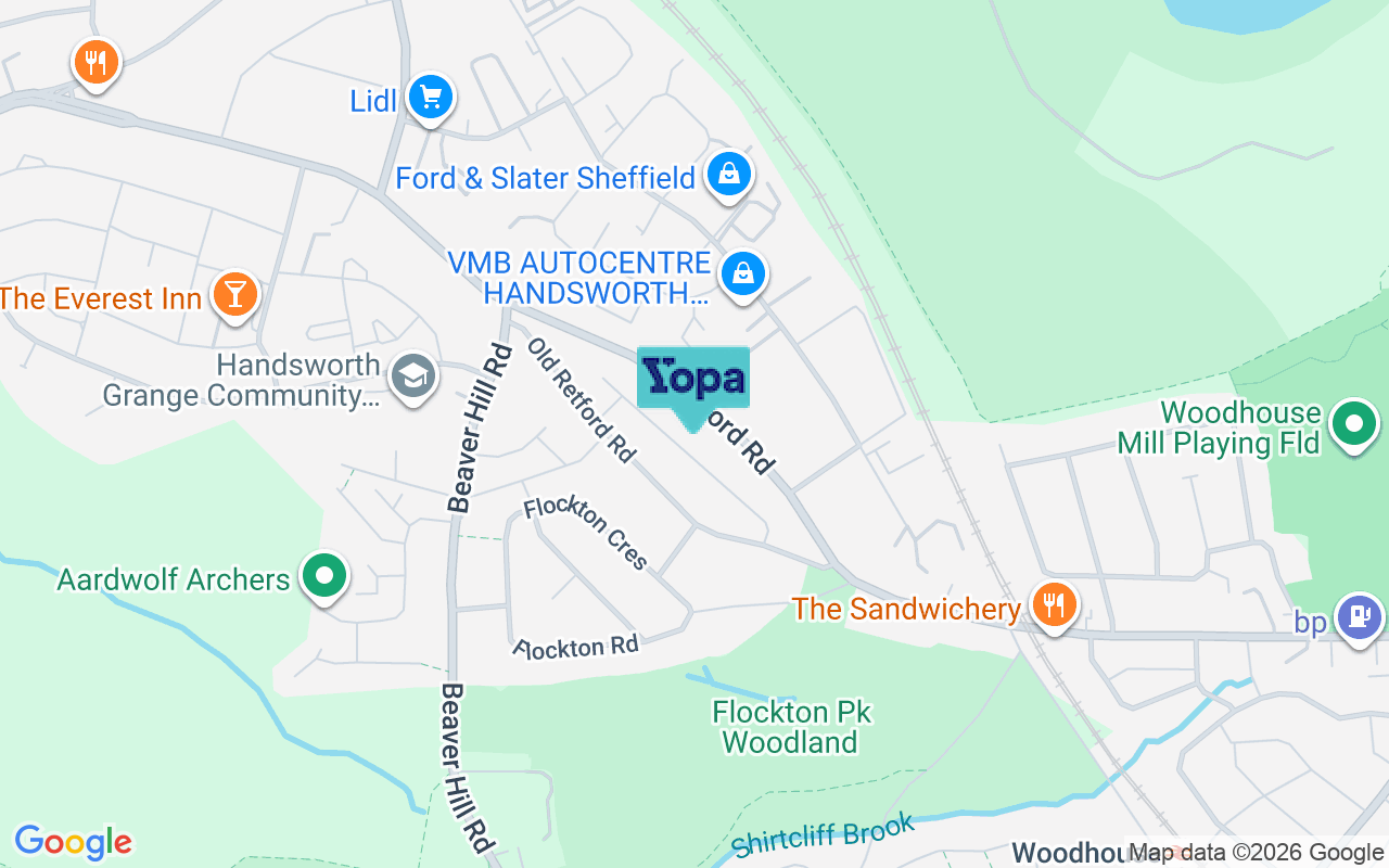 Map showing the location of S13 9RB