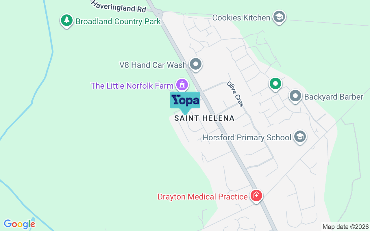 Map showing the location of NR10 3FD