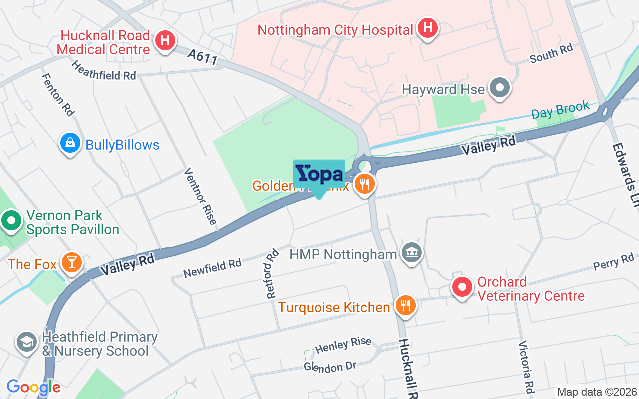 Map showing the location of NG5 1HN