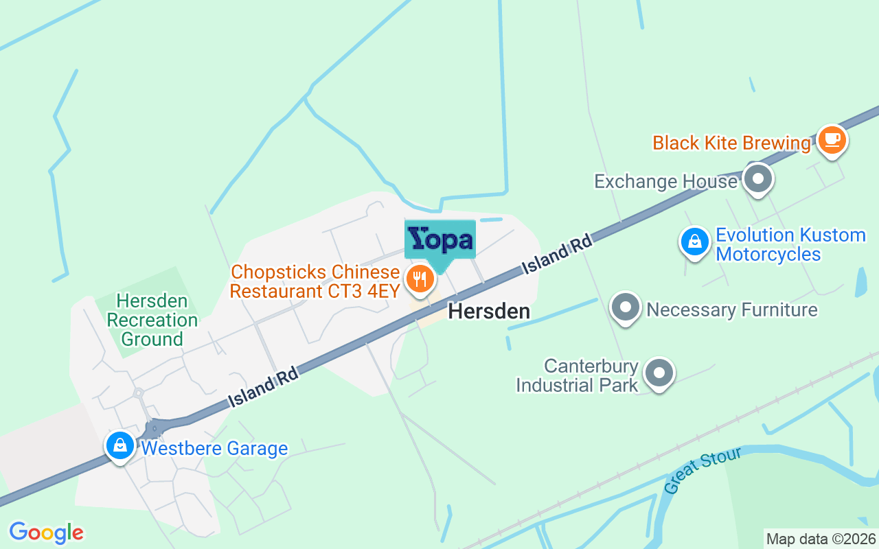 Map showing the location of CT3 4EZ