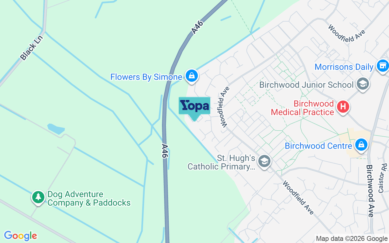 Map showing the location of LN6 0RA