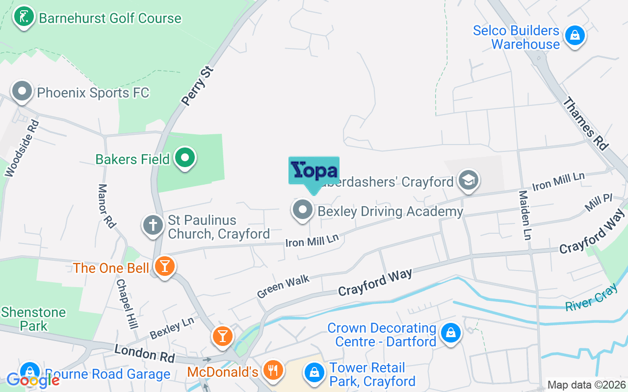Map showing the location of DA1 4RY