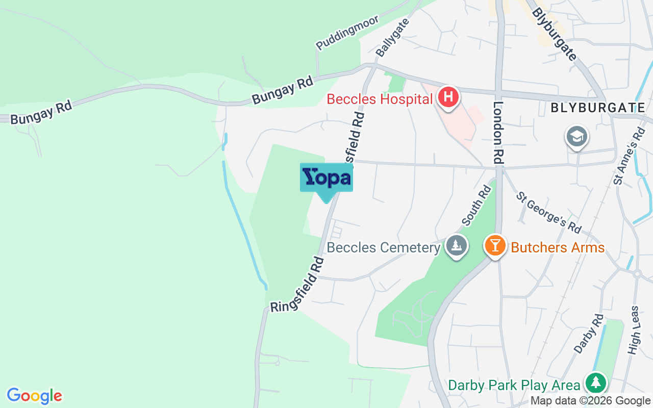 Map showing the location of NR34 9PF