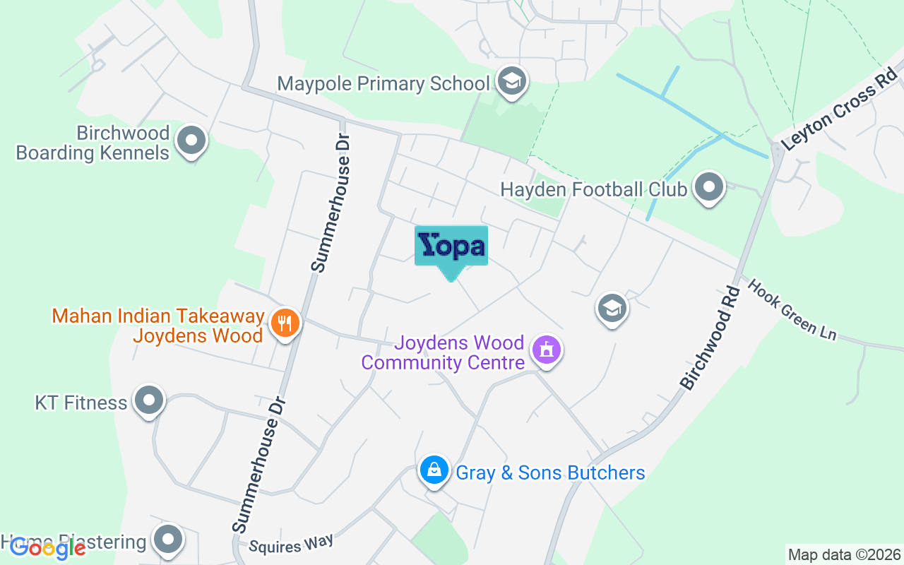Map showing the location of DA5 2HJ