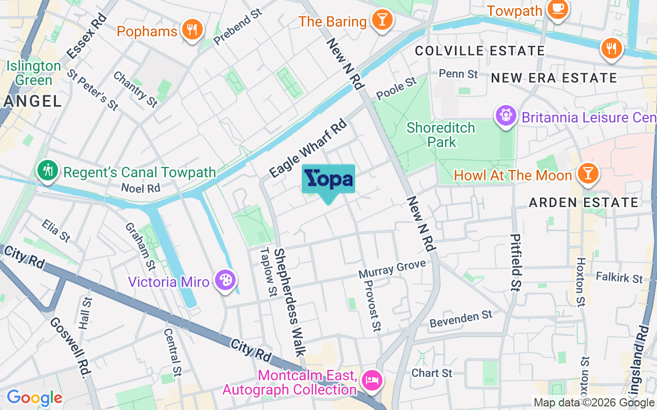 Map showing the location of N1 7HS
