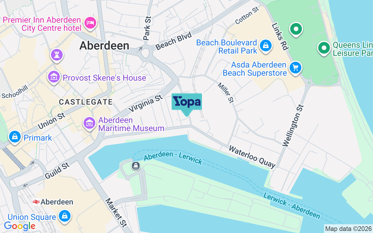 Map showing the location of AB11 5EU