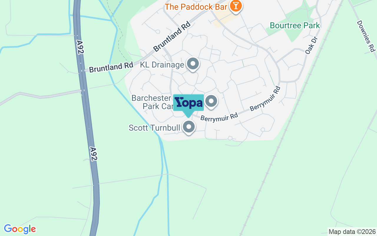 Map showing the location of AB12 4UW