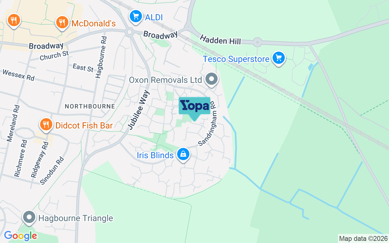 Map showing the location of OX11 9RQ